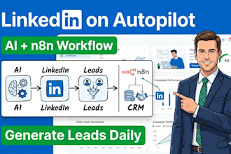 build n8n ai linkedin post automation workflow lead generation agent