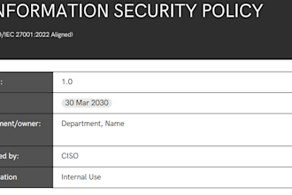 write information security policies for your business