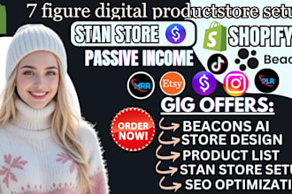 setup stan store digital store payhip shopify digital products store