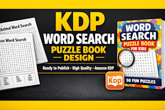 design KDP word search puzzle book kids books amazon kdp for kids activity book