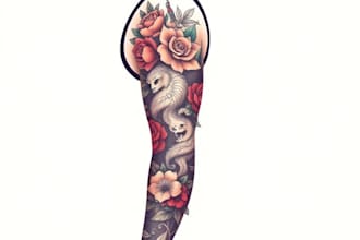 design a modern and minimalist tattoo design