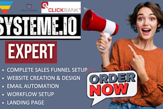 create systeme io landing pages and systeme io sales funnel