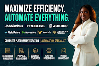 automate jobnimbus procore jobber fieldpulse houzz pro workiz contractor foreman