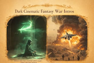 write a dark cinematic fantasy war intro for games and ancient stories