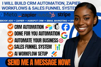 setup hubspot zoho CRM tiktok ads klaviyo typeform airtable stripe ai automation