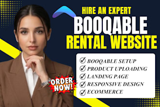 booqable rental website design and booking setup