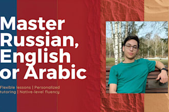 teach arabic, english, or russian professionally