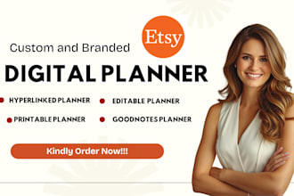 ebook design custom planner workbook design digital planner hyperlinked planner