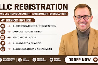register your delaware llc, ein, and provide full compliance services