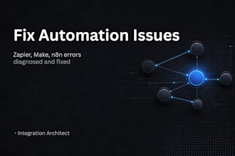 fix zapier, make or n8n automation workflows