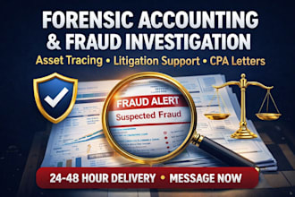do forensic accounting, fraud investigation, asset tracing, litigation support