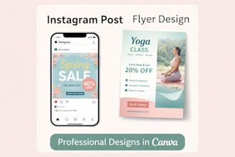 design instagram posts and flyers in canva