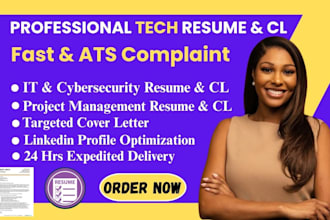 write ats tech resume CV cover letter and linkedin