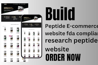 build an fda compliant peptide website or research peptide website
