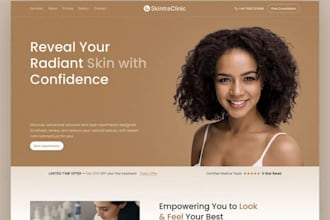 design squarespace skincare clinic website beauty spa website booking website