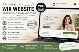 design deutsch german wix website with gdpr compliance, wix cookie banner