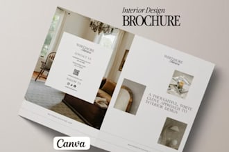 design real estate brochure, property flyer, marketing leaflet