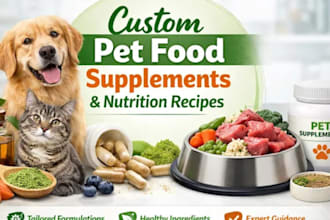 ormulate custom pet food supplements and nutrition recipes
