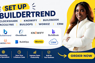 set up buildertrend clockshark knowify buildbook acculynx buildops workiz CRM