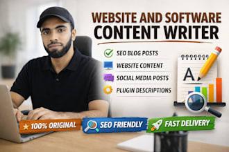 write landing page, website content and software tutorials