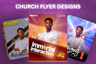 design modern church flyer, church event poster, sermon flyer design and social