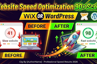 optimize your wix or wordpress website speed and SEO