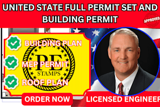 full permit set,building permit,mep permit,plumbing plan,site plan,roof plan