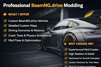 create and build realistic mods with custom skins and maps for beamng