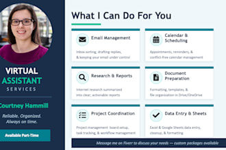 be your reliable virtual assistant for admin, scheduling, and business support