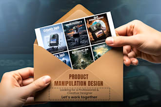 design high quality product manipulation and ad creatives
