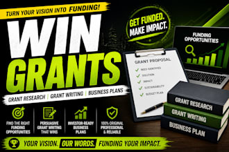 write a winning grant proposal, grant research, and funding application