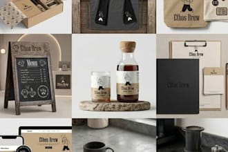 design minimalist  brand guideline brand identity brand manual, brand kit