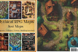 create  custom dnd battle maps, fantasy maps, rpg maps, and ttrgp map designs