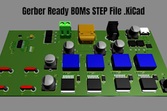 design pcb circuit, pcb design, pcb schematic, fabrication gerber and boms