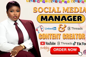 be your social media marketing manager content creator social media post