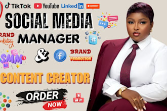 be your social media marketing manager content creator social media post