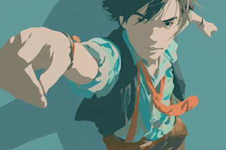 draw anime art and illustration