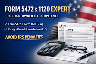 file form 5472, 1120, 1040nr for foreign owned llc and US tax return