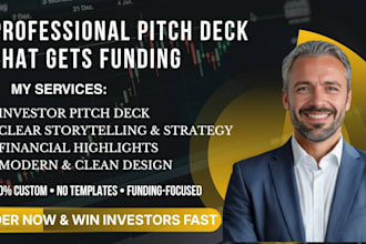 create a professional pitch deck and investor presentation that gets funding