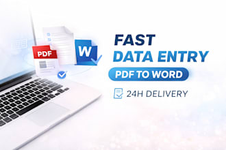 provide accurate data entry, typing, and document conversion