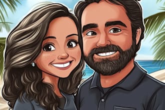 make couple portrait illustration