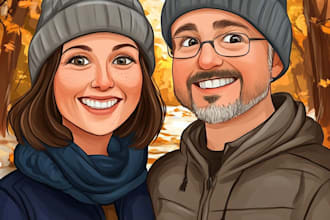 make couple portrait illustration