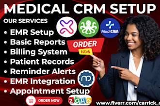 medical CRM zoho medesk flowmatix kliniki easyweek sehatpro medicrm epic emr
