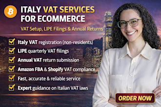 handle italy vat setup, lipe filings, and annual vat return for e commerce
