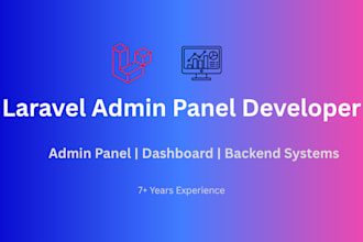 build laravel admin panel dashboard and backend system