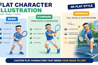 design flat character illustration for business or social media