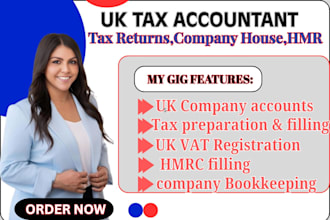be your UK tax accountant for vat returns and bookkeeping