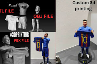 do custom realistic 3d celebrity figure bust sculpt likeness for 3d printing stl