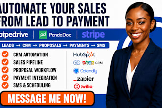 integrate hubspot pipedrive calendly pandadoc honeybook slack zapier automation