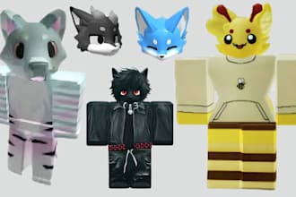 create custom 3d roblox ugc, furry kemono head ugc accessories roblox upload